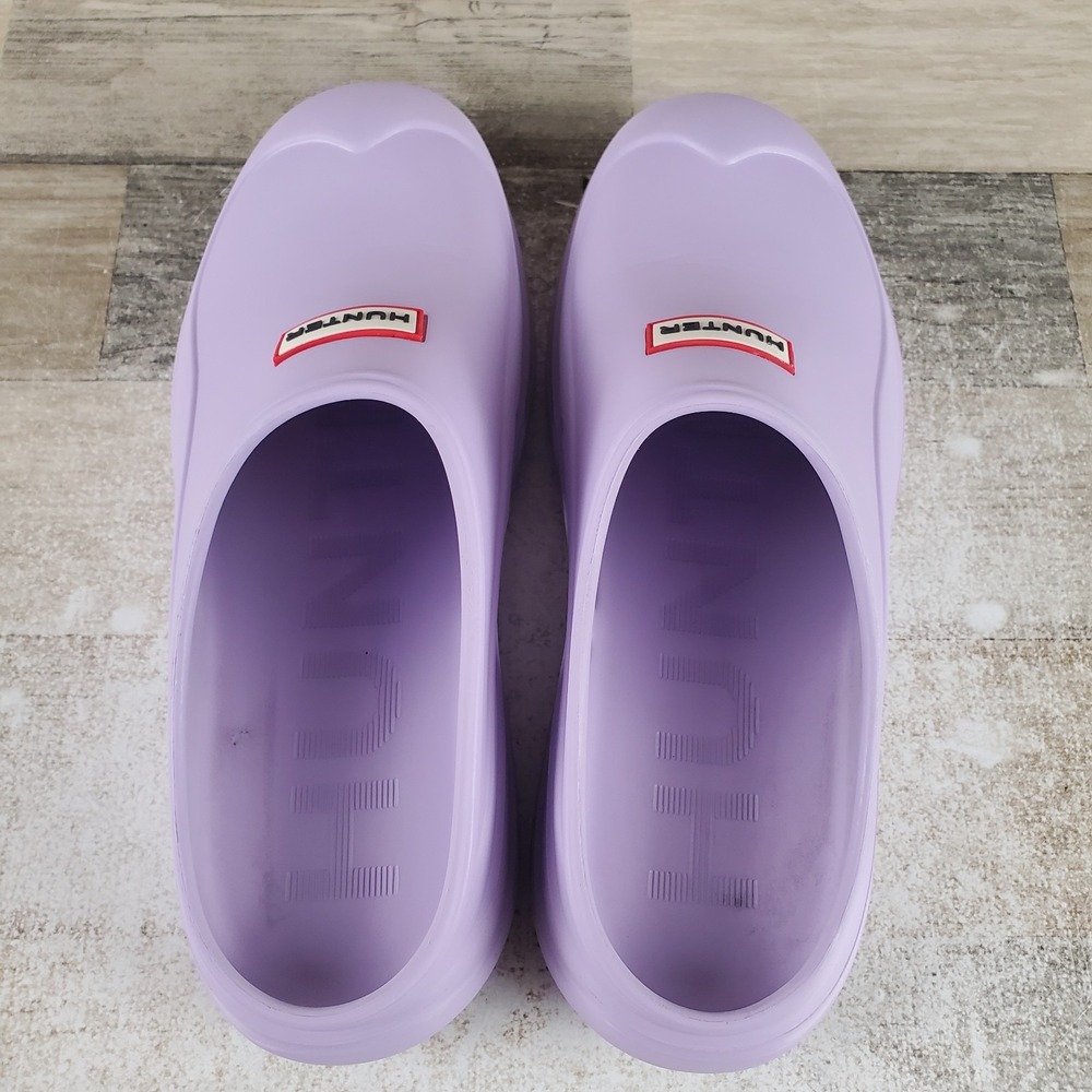 Hunter Elana Womens Clogs Sz 10 M Light Purple Comfort Slip On Rubber Round Toe - Picture 4 of 10